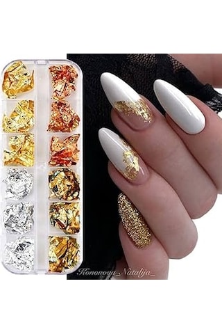 Pul Varak Gilding Flakes Sanatsal İnce Tanecikli Kırpık Folyo Epoksi Reçine Nail Art 100 Cc Altın