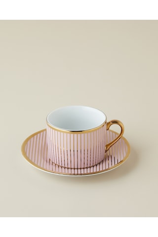 Livora New Bone China 4 Parça 2 Kişilik Çay Fincanı Takımı 220 Ml Pembe