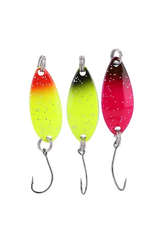 10 Adet Metal Sert Yem Yemleri Kaşık Olta Kancası Aksesuarları Kutulu