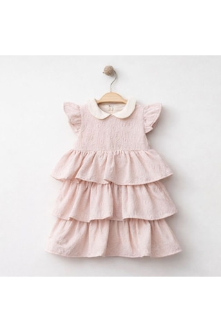 Baby Corner Fırfırlı Kız Bebek Elbise Pembe