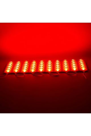 Kırmızı Modül Led - 12v 4w Kırmızı Parmak Led - 180 Derece 280lm Profesyonel Modül Led - 1 Adet
