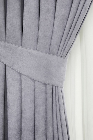 Home Color Home Açık Gri Petek Kadife Dokulu Fon Perde Düz Dikişli Ekstrafor Büzgü 1.sınıf Kalite Açık Gri