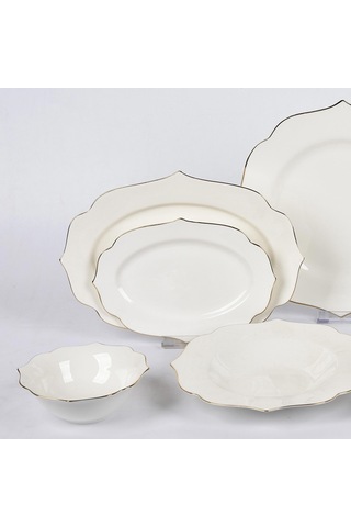 Vitale Köşeli Beyaz Servis Takımı Mtfk.0120