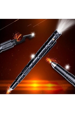 Ulzyvf Yüksek Kaliteli Createtech Taktik Suntek Siyah Kalem Feneri Siyah