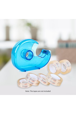 Yuntech01 Mavi Plastik Teyp Kesici - Hızlı Ve Pürüzsüz Kesim, 24mm'ye Kadar Uyumlu, Kompakt Ve Taşınabilir Ofis Gereci 1 Adet