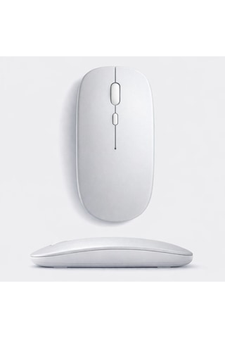 Apple Uyumlu MacBook iPad Bluetooth Şarjlı Mouse Usb Dongle Şarj Kablosu Dahil Sessiz İnce Ve Taşınabilir 13513