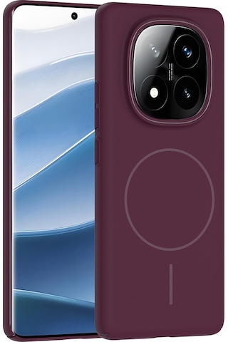 Xemu Redmi Note 14 Pro Plus Kılıf Magsafe Şarj Özellikli Ruby Silikon Kapak - Mür Şeffaf