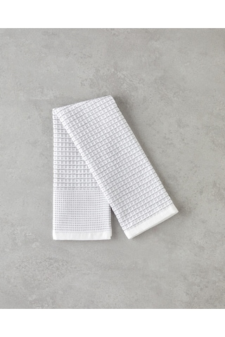 English Home Linear Pamuk Kurulama Bezi 30x50 Cm Beyaz - Gri Beyaz - Gri