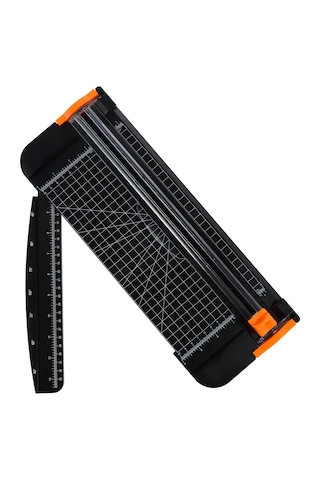 Giyotin Kağıt Kesici – A4 Kağıt Kesme Makinesi, Güvenlik Bıçaklı, Cetvelli, Çift Yönlü Kesim