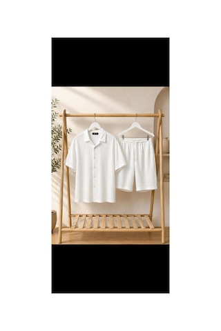 Mcz Slim Fit Bürümcük Kumaş Erkek Takımı Beyaz