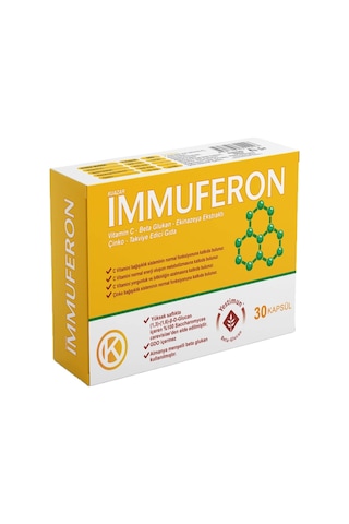 Immuferon - Beta Glucan Ve Vitamin C Içeren Gıda Takviyesi 30 Kap
