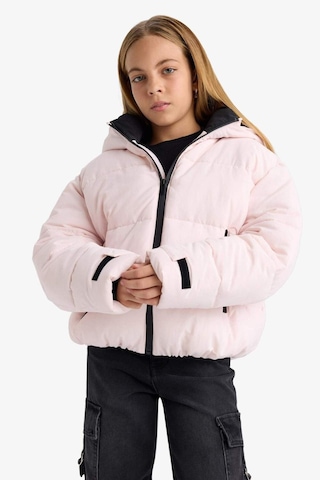 Defacto Kız Çocuk Su Geçirmez Kapüşonlu Fermuarlı Şişme Mont F3512a825aupn144 Pembe-pn144