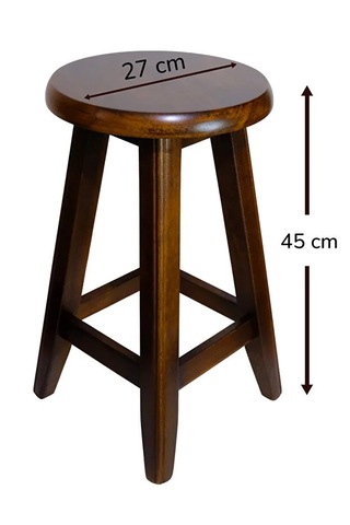 Ahşap Tabure Ceviz Rengi 45 Cm