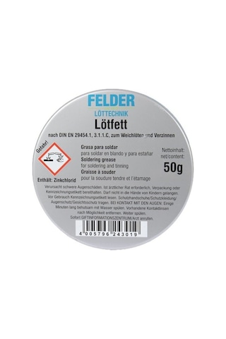 Alman Malı Felder Lötfett Lehim Pastası Havya Pastası 50 Gr - Germany