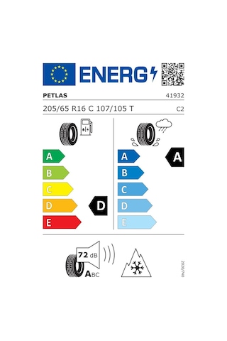 Petlas 205/65 R16 C TL 107/105T 8PR Full Grıp PT935 Kış Lastiği 2024