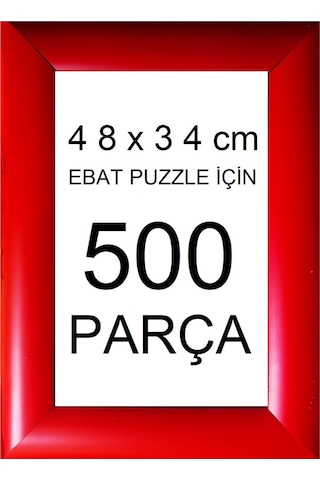 SarPlus Balıksırtı Puzzle Çerçevesi 500 Parça 68 CM x 48 CM Kırmızı