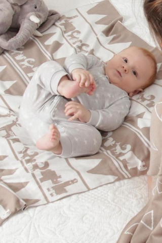 Organik Triko Bebek Örtüsü, Hayvanlar Alemi 80x90 , Beige Bej Organik Triko Bebek Örtüsü, Hayvanlar Alemi 80x90 , Beige Bej