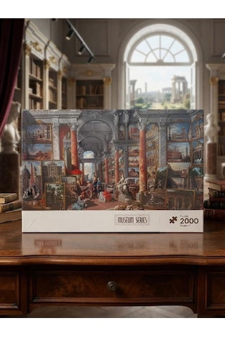 Tarihi Bir Köşeye Bakış: Müze Serisi 2000 Parça Modern Roma Manzaralı Resim Galerisi Puzzle
