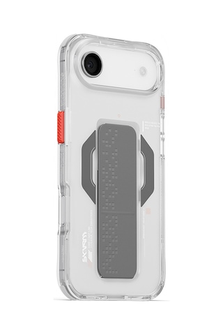 Apple Uyumlu iPhone 17 Air Kılıf M-safe Şarj Özellikli Airbag Tasarımlı Standlı Skinarma Haxa Kapak Şeffaf Şeffaf