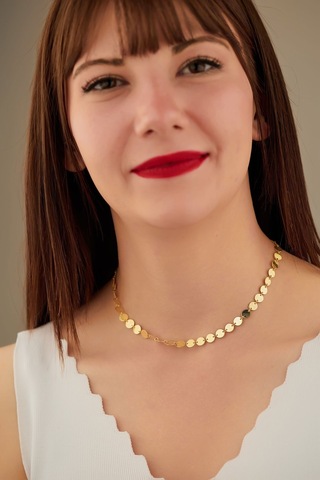 Dkmn Gümüş Pul Gümüş Kolye