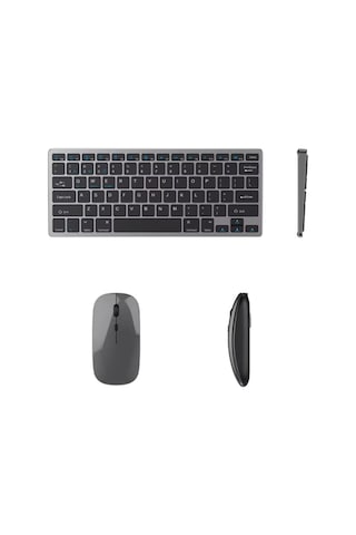 Şarjlı Kablosuz Klavye Ve Mouse Seti Kompakt Taşınabilir Tasarım Diğer