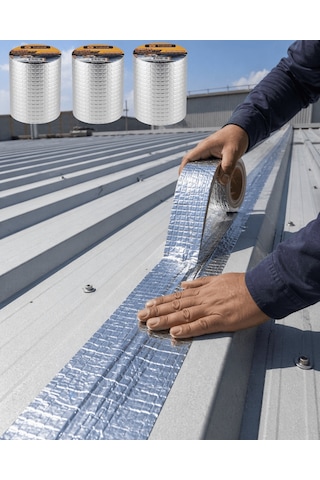 3 Lü Set Çatı Balkon Pvc Boru İçin Sızdırmazlık Tamir Bandı Aklby-bsva58 0.05 M