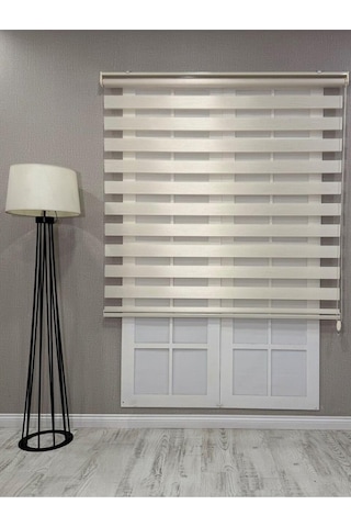Bambu Zebra Stor Güneşlik Perde, Krem, 170 X 200 Diğer