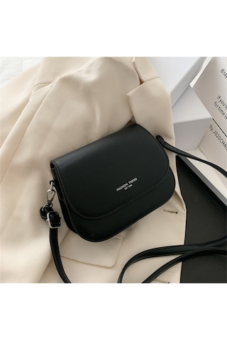 Fosenze 2023 Yaz Modası Kadın Çapraz Sırt Çantası - Geniş Kapasiteli Şık Siyah Omuz Çantası Siyah