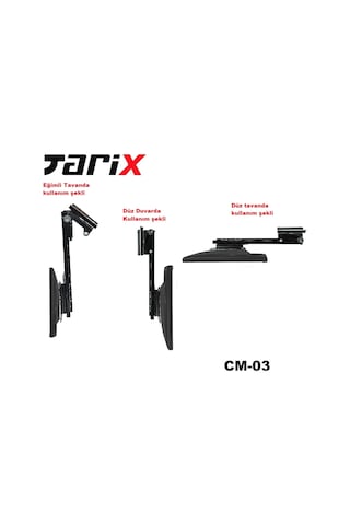 Tarix Cm-03 Eğimli Tavan Askı Aparatı 17"-27"