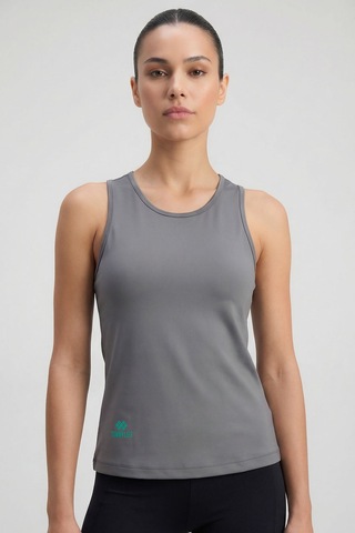 Tommy Life Koyu Gri Standart Fit Çapraz Sırt Detaylı Kadın Spor Atlet - 97296