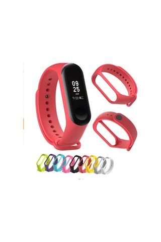 Xiaomi Mi Band 3 Silikon Kordon - Pembe Açık