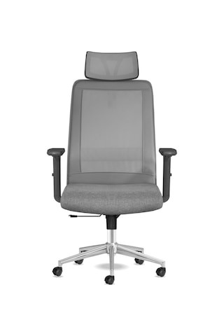 Kolto Başlıklı Gri Çalışma Koltuğu