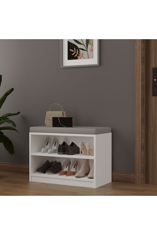 Asra Trend Puf02 Puflu Ayakkabılık Beyaz