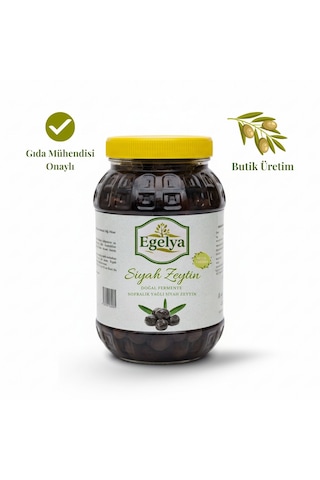Egelya Gemlik Yağlı Siyah Sele Zeytin 1 Kg Doğal Fermantasyon, Katkısız, Dengeli Tuzlu