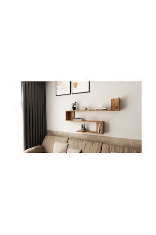 Yurudesign Shelf R10 Modern Duvar Rafı Kitaplık Atlantik Çam