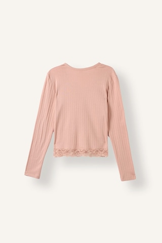 Defacto Regular Fit V Yaka Fitilli Dantel Detaylı 2li Pijama Takımı I4236ax26aubr105 Pembe-br105