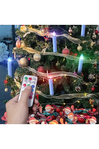 Cadılar Bayramı Dekorasyon Simülasyonu Uzaktan Kumanda Mumu Açık