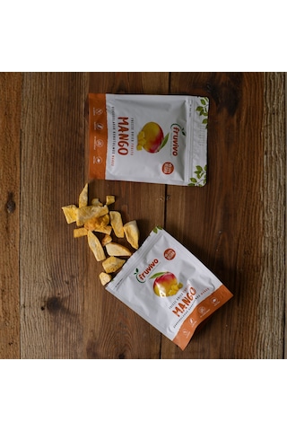 Fruvivo 2'li Freeze Dry Paket - 2 Adet Mango - Dondurularak Kurutulmuş Meyve Cipsi Şeker İlavesiz %100 Doğal Vegan 40 G