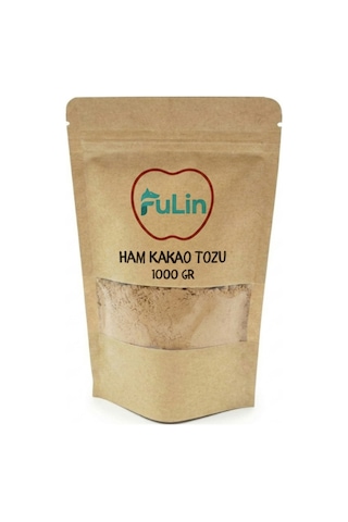 Fulin Gıda Ham Kakao Tozu %10-12 Yağlı İşlem Görmemiş Saf Kakao Raw Cocoa 1 KG