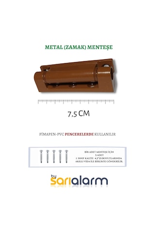 Pvc Pimapen Pencere Menteşesi Açık Kahve 75mm