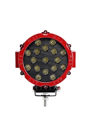 Beyaz Led Kırmızı Yuvarlak Off Road Sis Farı Çalışma Lambası 17 L