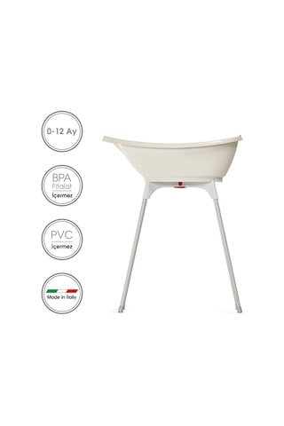 Okbaby Bella Çift Yönlü Banyo Küveti & Küvet Taşıyıcı 0-12 Ay / Beyaz