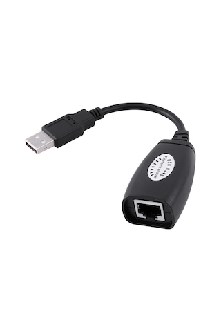 Shineyee 50m Uzunlukta 4 Usb Portlu Rj45 Ağ Kablosu İle Klavye, Fare, Yazıcı Uzatıcı - Usb 2.0 Destekli, Ek Güç Gerektirmeyen Hub