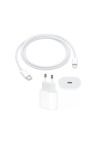 Iphone Uyumlu Hızlı Şarj Aleti Seti 27w Adaptör Usb C 1 M Kablo
