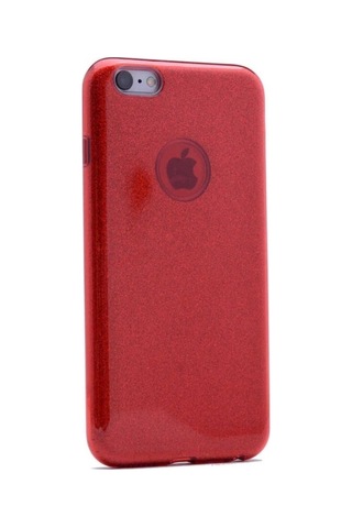 Apple Uyumlu iPhone 6 Plus Kılıf Zore Shining Silikon Kırmızı
