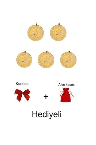 Vıctorıa Gold 5 Adet Çeyrek Altın Eski Tarihli Kulplu 22 Ayar