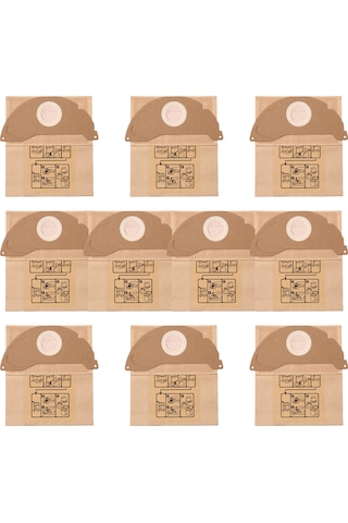 Leasetake 10 Adet Vakum Filtresi Toz Torbası Toplama Çöp Torbası 6.904-322.0 Karcher A2004 Wd2 Elektrikli Süpürge Parçaları İçin Vakum Torbaları