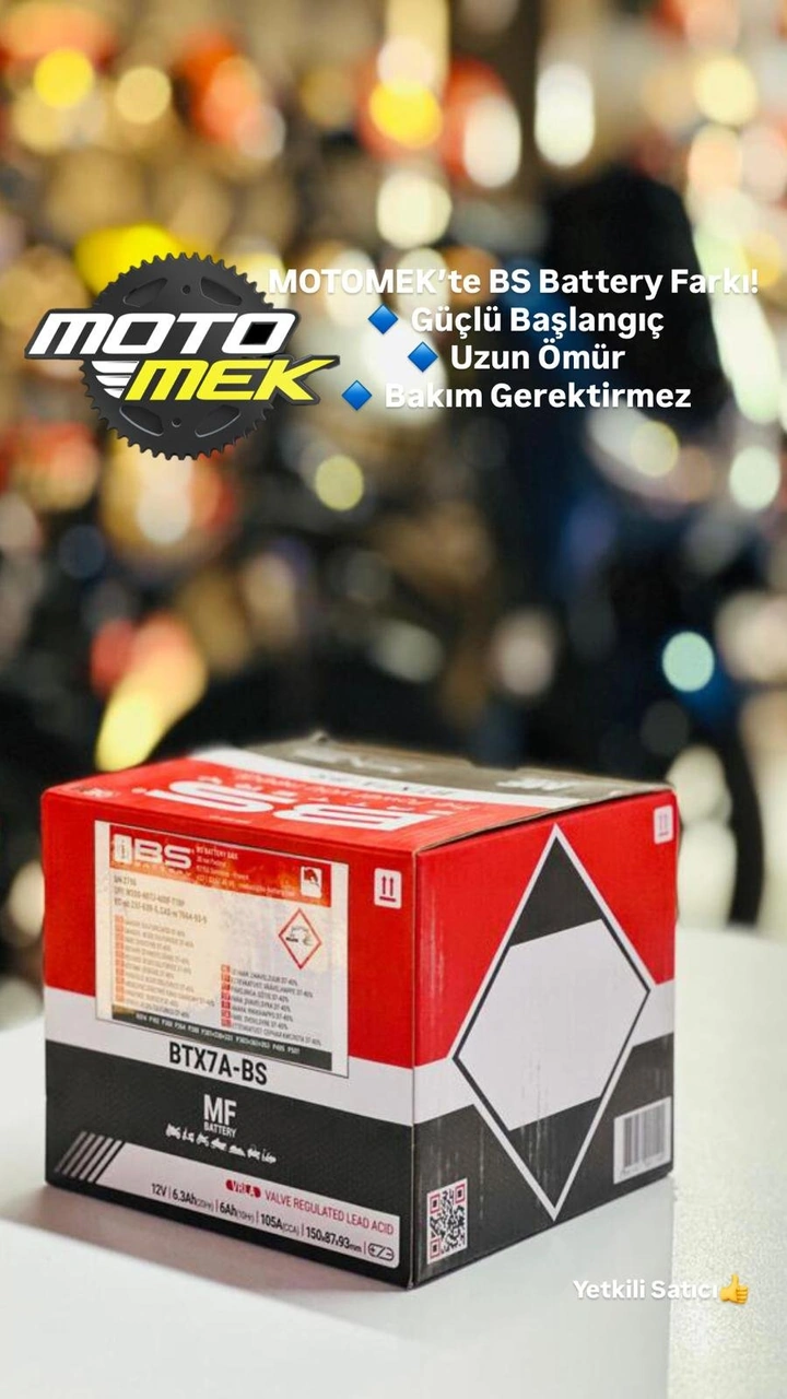 Suzukı An 125 Uyumlu Bs Battery Btx7a-bs Motosiklet Aküsü Ytx7a