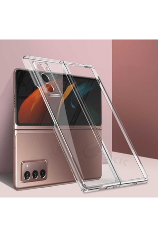 Samsung Galaxy Uyumlu Z Fold 2 Kilif Zore Kipta Kapak-Rose Gold 517275924