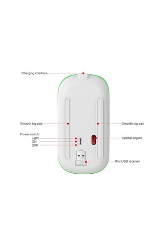 Flybuy Kablosuz M40 Fare - Abs Mat Kaplama, 4 Tuş, 10m İletişim, 800-1200-1600 Dpı, Şarj Edilebilir, Siyah/gümüş M40
